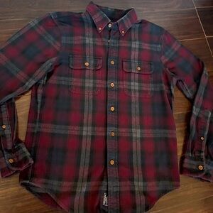 Abercrombie Mens Flannel Burgundy